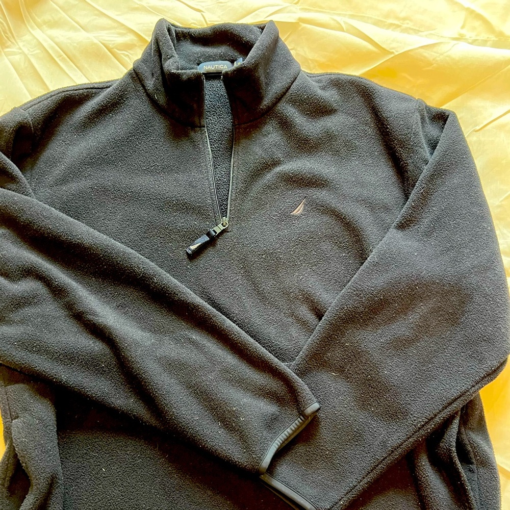 LAST CHANCE Nautica Men's Navy/gray Half-Zip Jacket